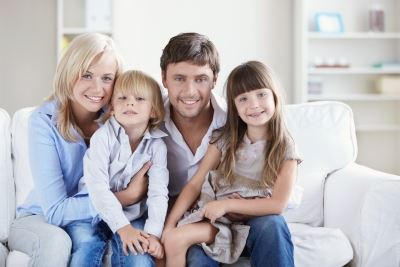 Family Sitting on a Couch